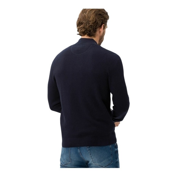 BRAX JOSHUA Full Zip Sweater in navy blue - Picture 5 of 14